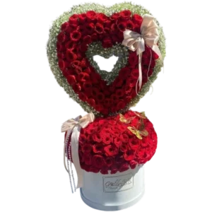 Corazón de Amor – Arreglo de Rosas Rojas