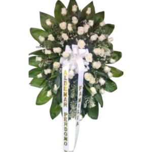 Hermoso Recuerdo – Arreglo Fúnebre de Flores Blancas y Rosadas