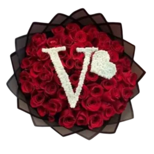 Inicial del Amor – Arreglo de Rosas Rojas