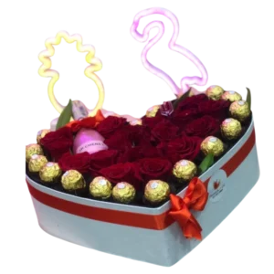 Amor Encantado – Arreglo de Rosas y Chocolates